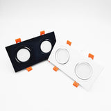 Anti-glare Double Square Dimmable LED Downlight COB Recessed LED Ceiling Lamp Spot Light 20w 24W 30W AC85-265V Indoor Lighting