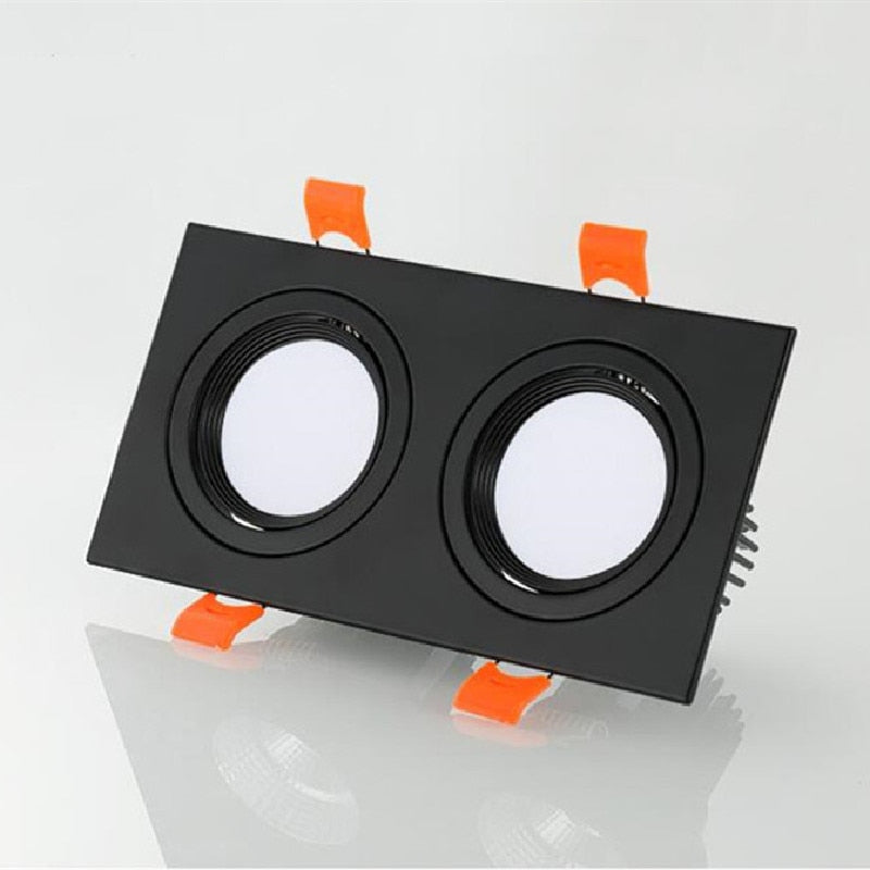 Anti-glare Double Square Dimmable LED Downlight COB Recessed LED Ceiling Lamp Spot Light 20w 24W 30W AC85-265V Indoor Lighting