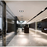 Anti-glare Double Square Dimmable LED Downlight COB Recessed LED Ceiling Lamp Spot Light 20w 24W 30W AC85-265V Indoor Lighting