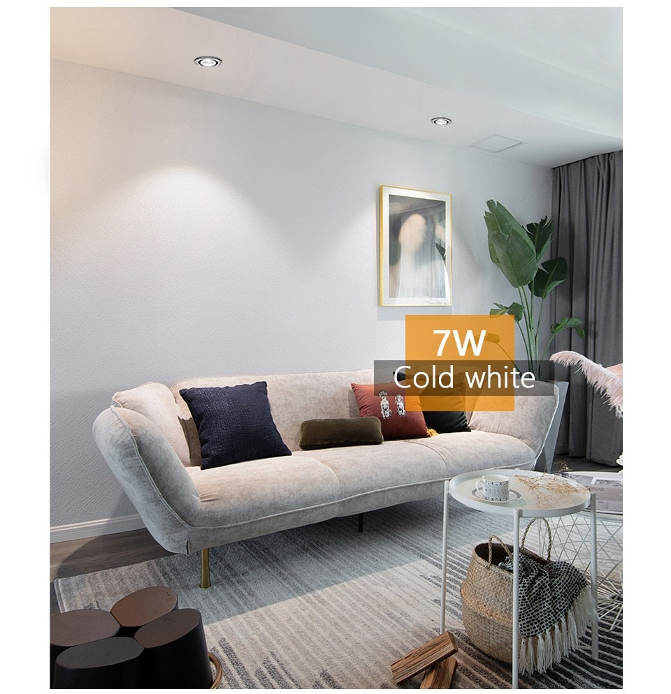 Recessed Downlight LED Ceiling Lamp 7W 12W 20W 220V Led Spotlights Track Light Built-In Lamps Indoor Lighting For Living Room