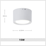 Surface Mounted LED Downlight 7W 9W 15W 18W 24W 30W Dimmable 110V 220V Simple Ceiling Spot Lamp Black and White Indoor Lighting