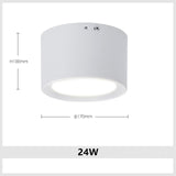 Surface Mounted LED Downlight 7W 9W 15W 18W 24W 30W Dimmable 110V 220V Simple Ceiling Spot Lamp Black and White Indoor Lighting