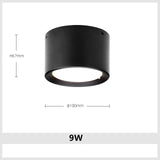 Surface Mounted LED Downlight 7W 9W 15W 18W 24W 30W Dimmable 110V 220V Simple Ceiling Spot Lamp Black and White Indoor Lighting