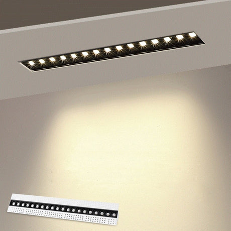 Frameless Recessed Led Magnetic Downlight Un visible Indoor Long Strip Ceiling Lamps 90Ra Modern Linear Grille Spot Lighting 220V