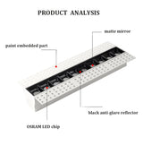 Frameless Recessed Led Magnetic Downlight Un visible Indoor Long Strip Ceiling Lamps 90Ra Modern Linear Grille Spot Lighting 220V