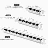 Frameless Recessed Led Magnetic Downlight Un visible Indoor Long Strip Ceiling Lamps 90Ra Modern Linear Grille Spot Lighting 220V