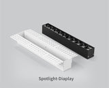 Frameless Recessed Led Magnetic Downlight Un visible Indoor Long Strip Ceiling Lamps 90Ra Modern Linear Grille Spot Lighting 220V