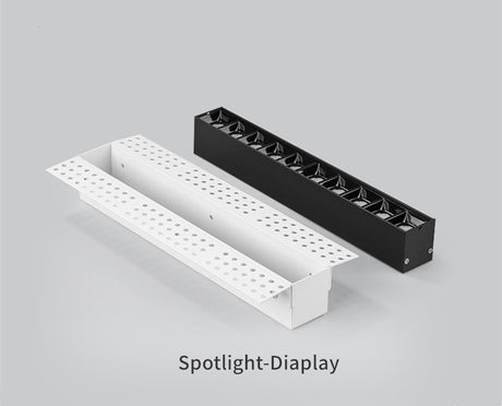 Frameless Recessed Led Magnetic Downlight Un visible Indoor Long Strip Ceiling Lamps 90Ra Modern Linear Grille Spot Lighting 220V