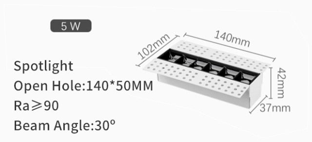 Frameless Recessed Led Magnetic Downlight Un visible Indoor Long Strip Ceiling Lamps 90Ra Modern Linear Grille Spot Lighting 220V