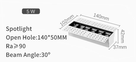 Frameless Recessed Led Magnetic Downlight Un visible Indoor Long Strip Ceiling Lamps 90Ra Modern Linear Grille Spot Lighting 220V
