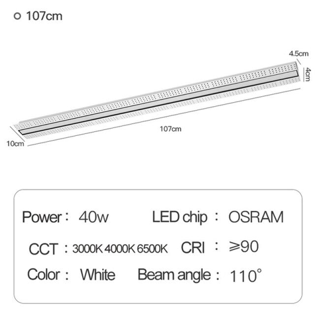 Frameless Recessed Led Magnetic Downlight Un visible Indoor Long Strip Ceiling Lamps 90Ra Modern Linear Grille Spot Lighting 220V