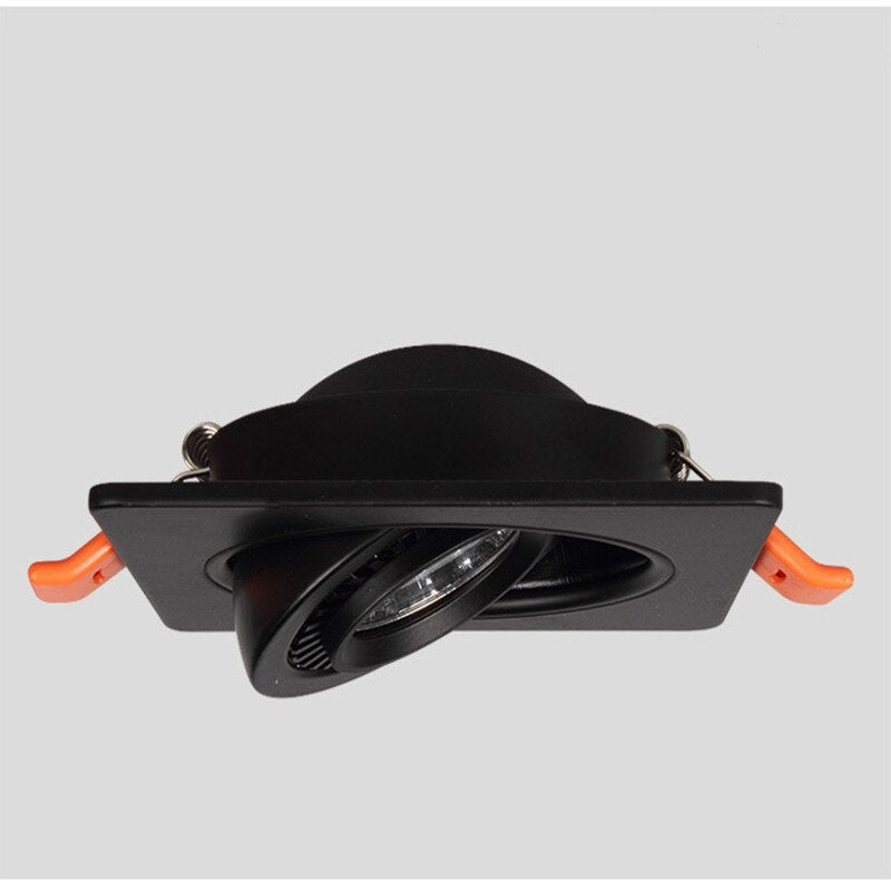 360 Angle adjustable LED Ceiling Spot Light 5W 7W 10W 12W 15W Square LED Recessed Downlight with 12V 24V + LED Driver