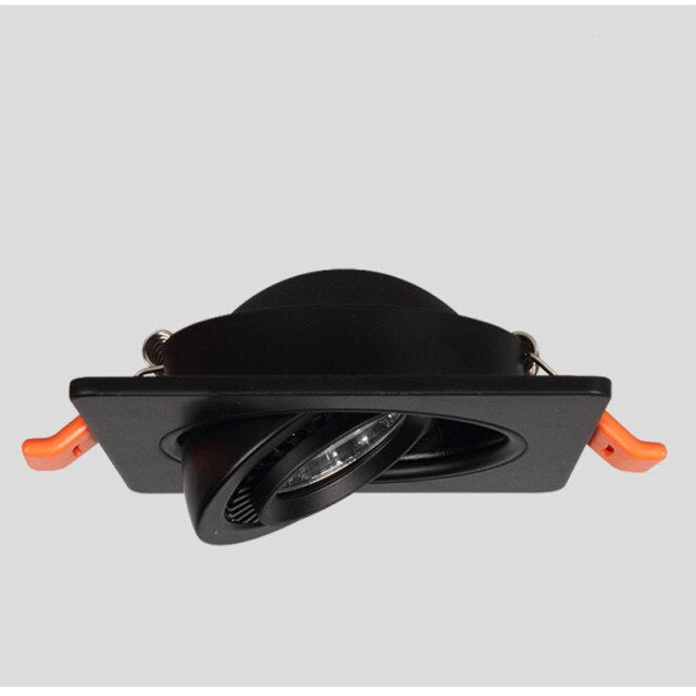 360 Angle adjustable LED Ceiling Spot Light 5W 7W 10W 12W 15W Square LED Recessed Downlight with 12V 24V + LED Driver