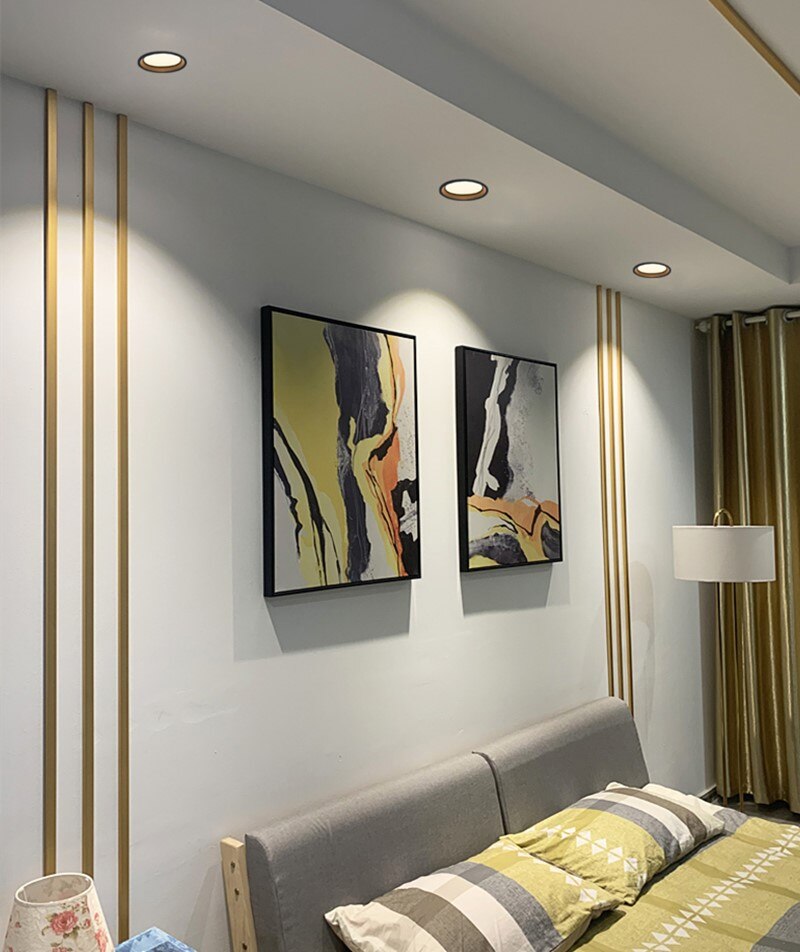 Round recessed downlight dimming 5W 7W 9W 12W 15W 18W LED ceiling spotlight, home lighting AC85-265V