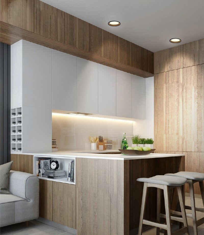 Round recessed downlight dimming 5W 7W 9W 12W 15W 18W LED ceiling spotlight, home lighting AC85-265V