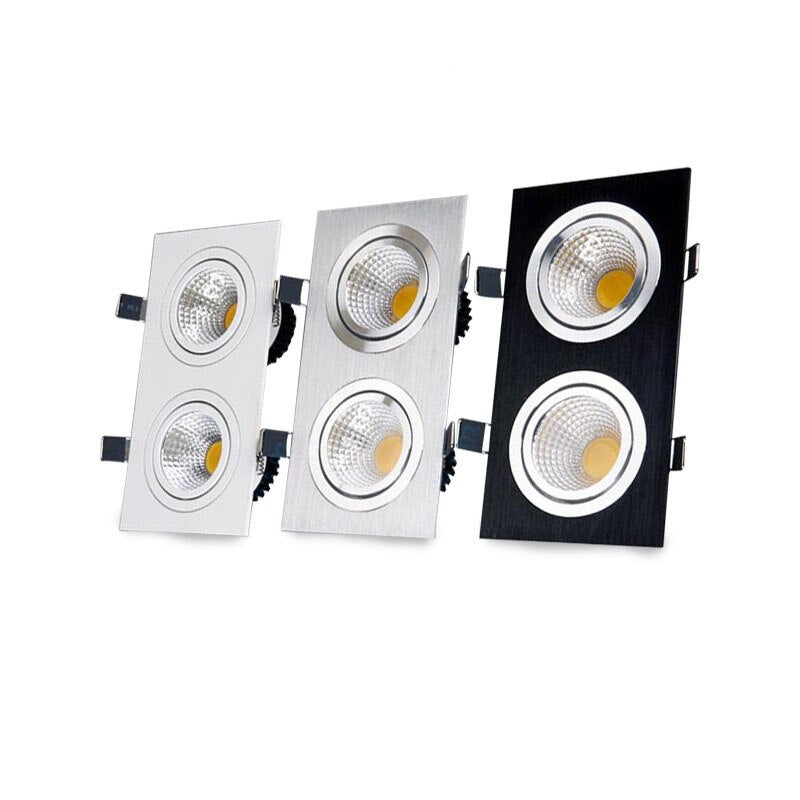 Square Dimmable Recessed LED Downlights 14W/18W/24W COB LED Ceiling Lamp AC85-265V LED Spot Lights Indoor Lighting