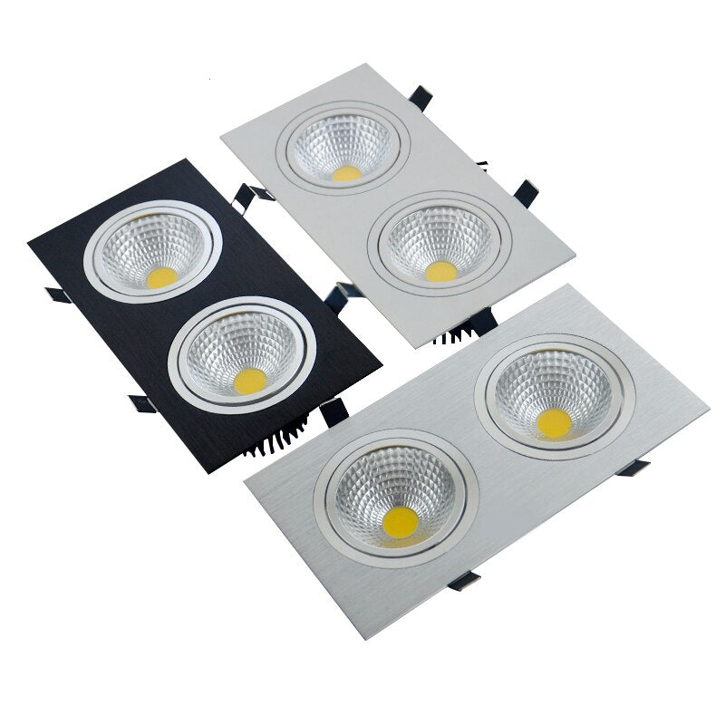Square Dimmable Recessed LED Downlights 14W/18W/24W COB LED Ceiling Lamp AC85-265V LED Spot Lights Indoor Lighting