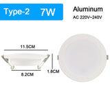 GreenEye Ultra Bright Round LED Downlight 5W 10W 15W Aluminum Bombillas AC 220V LED Down Light Ceiling Recessed Spot Light