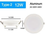 GreenEye Ultra Bright Round LED Downlight 5W 10W 15W Aluminum Bombillas AC 220V LED Down Light Ceiling Recessed Spot Light