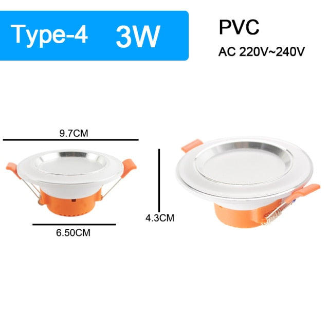 GreenEye Ultra Bright Round LED Downlight 5W 10W 15W Aluminum Bombillas AC 220V LED Down Light Ceiling Recessed Spot Light