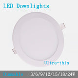 Thickness 3W/6W/9W/12W/15W/18W/24W round dimmable LED downlight emergency LED panel/panel light lamp for bedroom luminaire