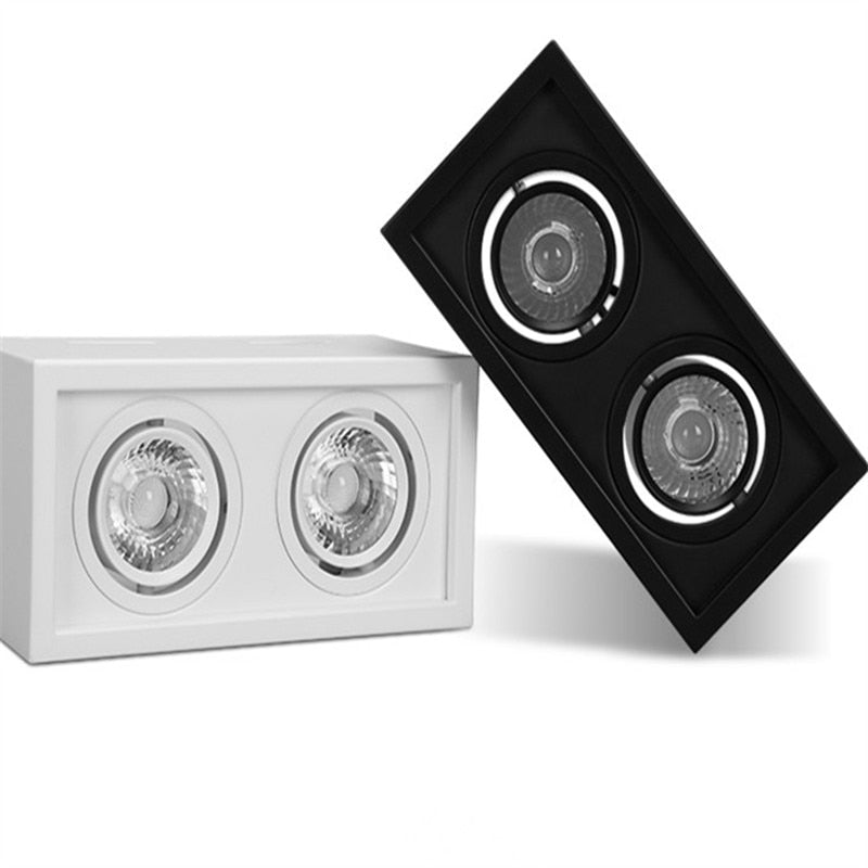 Dimmable LED Ceiling Spotlight Epistar Chip AC85-265V 10W 20W Aluminum Surface Mounted Downlight COB Background Lamps+Led Drive