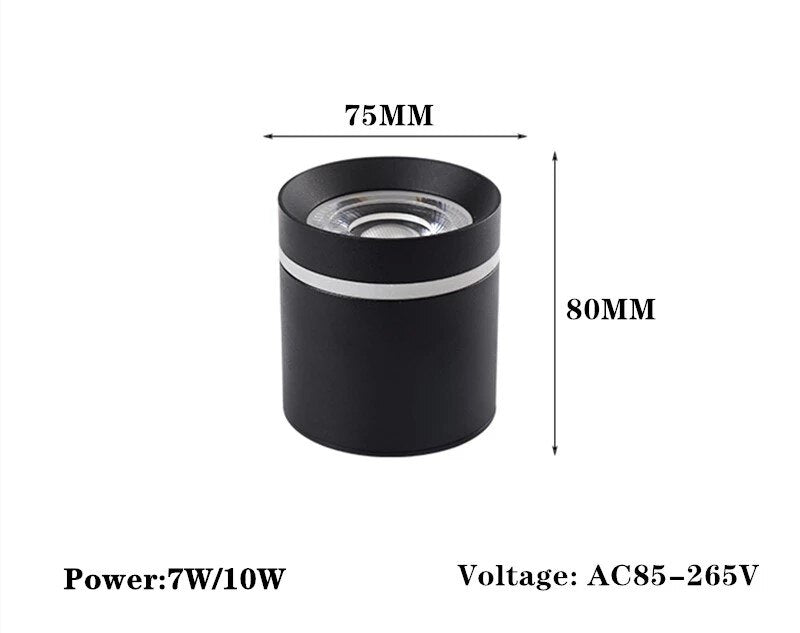 Dimmable Cylinder LED Downlights 7W 10W 12W 15W COB LED Ceiling Spot Lights AC85~265V LED Background Lamps Indoor Lighting