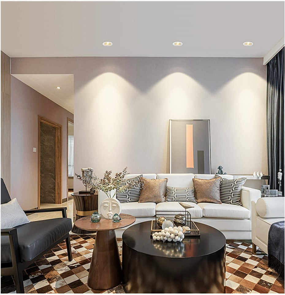 LED Downlight Dimmable 5W 12W 15W Recessed in LED Ceiling Downlight Light AC85-265V LED Downlight Ceiling Recessed Spot Light