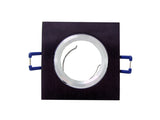 NEW Black Square Recessed LED Ceiling Light Adjustable Frame for MR16 GU10 Bulb Downlight Holder