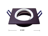 NEW Black Square Recessed LED Ceiling Light Adjustable Frame for MR16 GU10 Bulb Downlight Holder