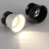 Round Recessed Ceiling Spotlight Dimmable 110V 220V LED COB Downlight With Drive 7W 12W 20W 24W 38° Lamp For Indoor Lighting