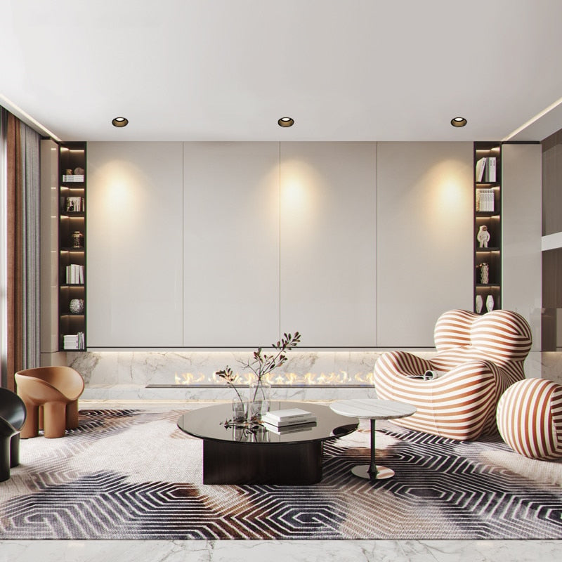 Round Recessed Ceiling Spotlight Dimmable 110V 220V LED COB Downlight With Drive 7W 12W 20W 24W 38° Lamp For Indoor Lighting