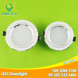 Aluminum Silver White Frosted Surface Thin LED Downlight 110v 220v 5w 10w 15w Led Lamp Spot LED Down Light Recessed Lighting