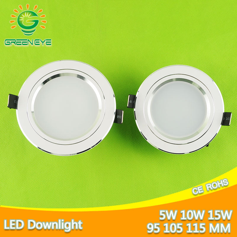 Aluminum Silver White Frosted Surface Thin LED Downlight 110v 220v 5w 10w 15w Led Lamp Spot LED Down Light Recessed Lighting