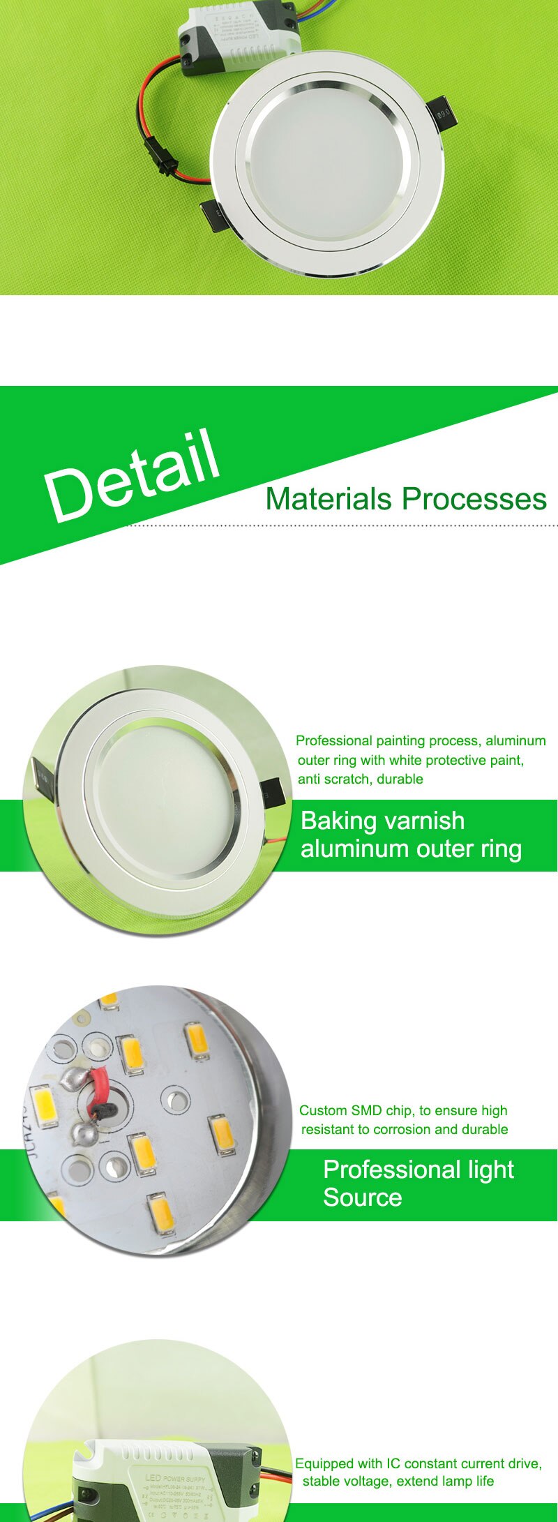 Aluminum Silver White Frosted Surface Thin LED Downlight 110v 220v 5w 10w 15w Led Lamp Spot LED Down Light Recessed Lighting