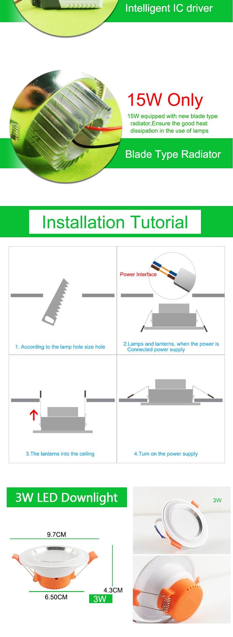 Aluminum Silver White Frosted Surface Thin LED Downlight 110v 220v 5w 10w 15w Led Lamp Spot LED Down Light Recessed Lighting