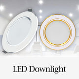 Spot Led Downlights 3W 5W 9W 12W 15W 18W Downlight AC 220V Gold Silver White Ultra Thin Aluminum Round Recessed Led Panel Lights