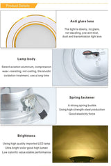Spot Led Downlights 3W 5W 9W 12W 15W 18W Downlight AC 220V Gold Silver White Ultra Thin Aluminum Round Recessed Led Panel Lights