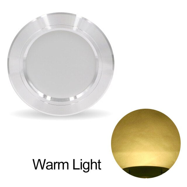 Spot Led Downlights 3W 5W 9W 12W 15W 18W Downlight AC 220V Gold Silver White Ultra Thin Aluminum Round Recessed Led Panel Lights