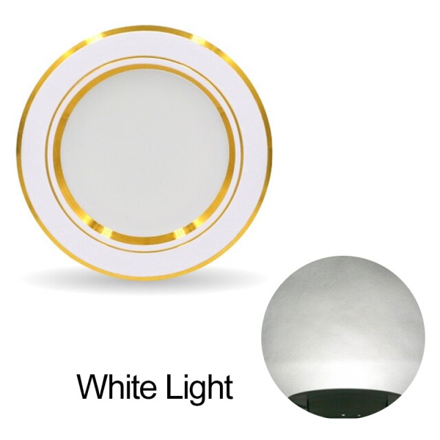 Spot Led Downlights 3W 5W 9W 12W 15W 18W Downlight AC 220V Gold Silver White Ultra Thin Aluminum Round Recessed Led Panel Lights