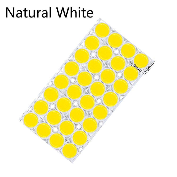 LED COB Light Bulb On Board 32pcs a lot 30W 19*19mm High Power LED Chip Light Lamp Spotlight Downlight Lamps