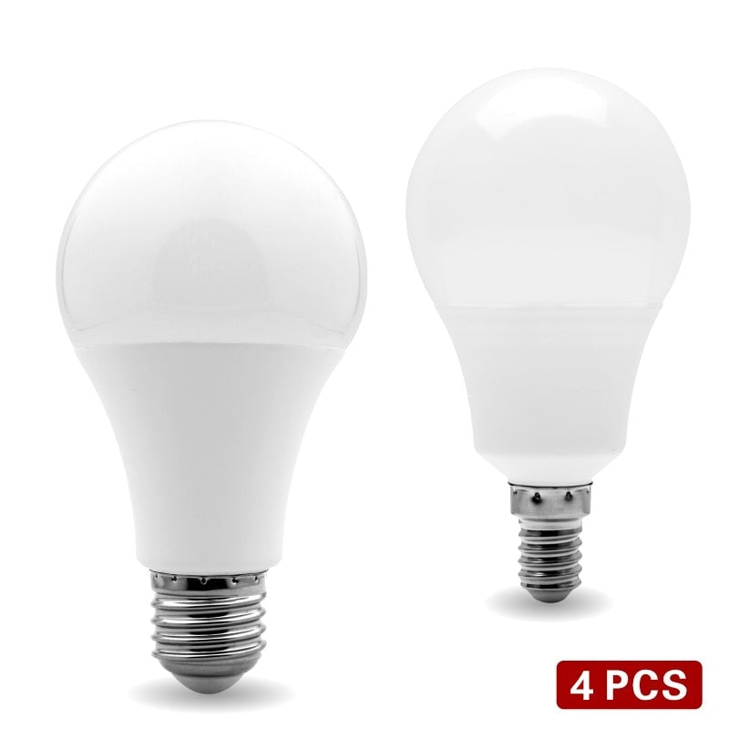 LED Bulb E27 E14 20W 18W 15W 12W 9W 6W 3W 4pcs/lot Lampada LED Light AC 220V Bombilla Spotlight Lighting Cold/Warm White Lamp