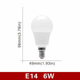 LED Bulb E27 E14 20W 18W 15W 12W 9W 6W 3W 4pcs/lot Lampada LED Light AC 220V Bombilla Spotlight Lighting Cold/Warm White Lamp