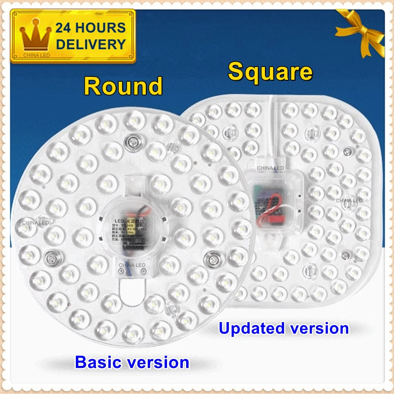 LED Ring PANEL Circle Light 12W 18W 24W 36W AC220V-240V LED square Ceiling board the circular lamp board