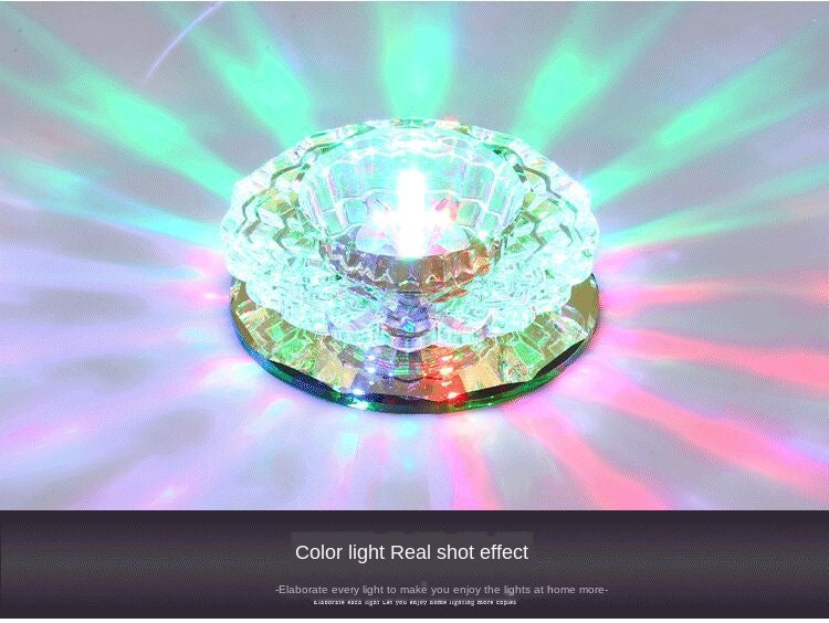 LED Downlight Ceiling Light Crystal Spotlight 3 Watts Full Set of Living Room Background Wall Lamps
