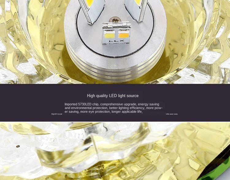 LED Downlight Ceiling Light Crystal Spotlight 3 Watts Full Set of Living Room Background Wall Lamps