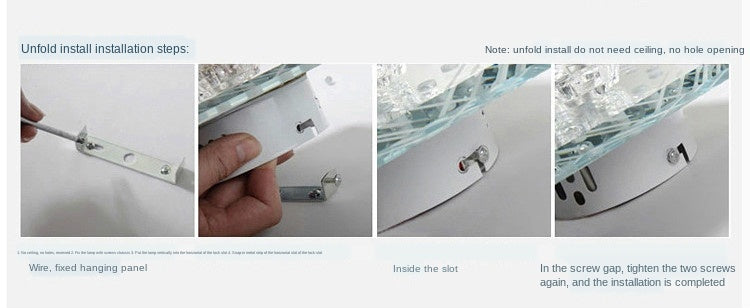 LED Downlight Ceiling Light Crystal Spotlight 3 Watts Full Set of Living Room Background Wall Lamps