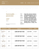 Modern living room LED ceiling lamp bedroom dining room lighting bathroom hotel chandelier factory direct sales