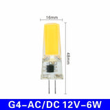 LED G4 G9 E14 3W 6W 4pcs/lot Light Bulb AC/DC 12V 220V LED Lamp COB Spotlight Chandelier Replace Halogen Lamps Cold/Warm white