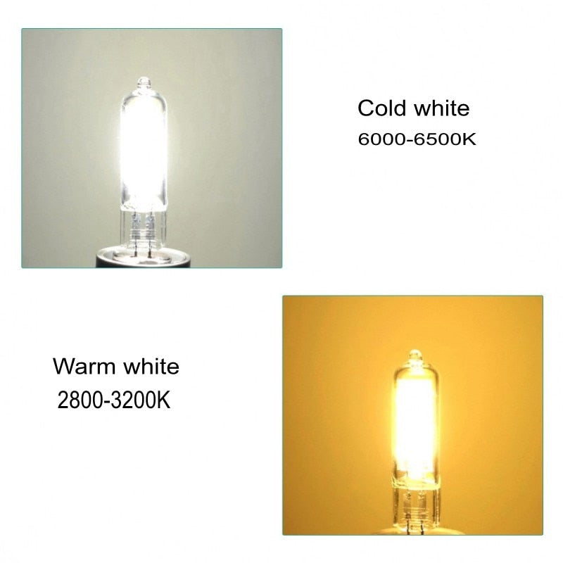 Super Bright G9 LED Light Bulb 6W 9W 12W 15W 220V Glass Lamp Constant Power Light LED Lighting G9 COB Bulbs